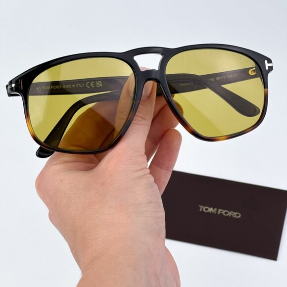 Tom Ford FT1000/S 05E PIERRE-02 BRAND NEW Sunglasses Black Brown Square Unisex - Picture 3 of 9